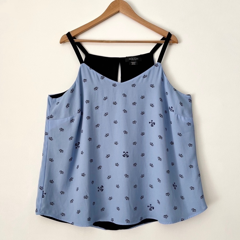 Michel Studio Reversible Novelty Tank Top Size 14